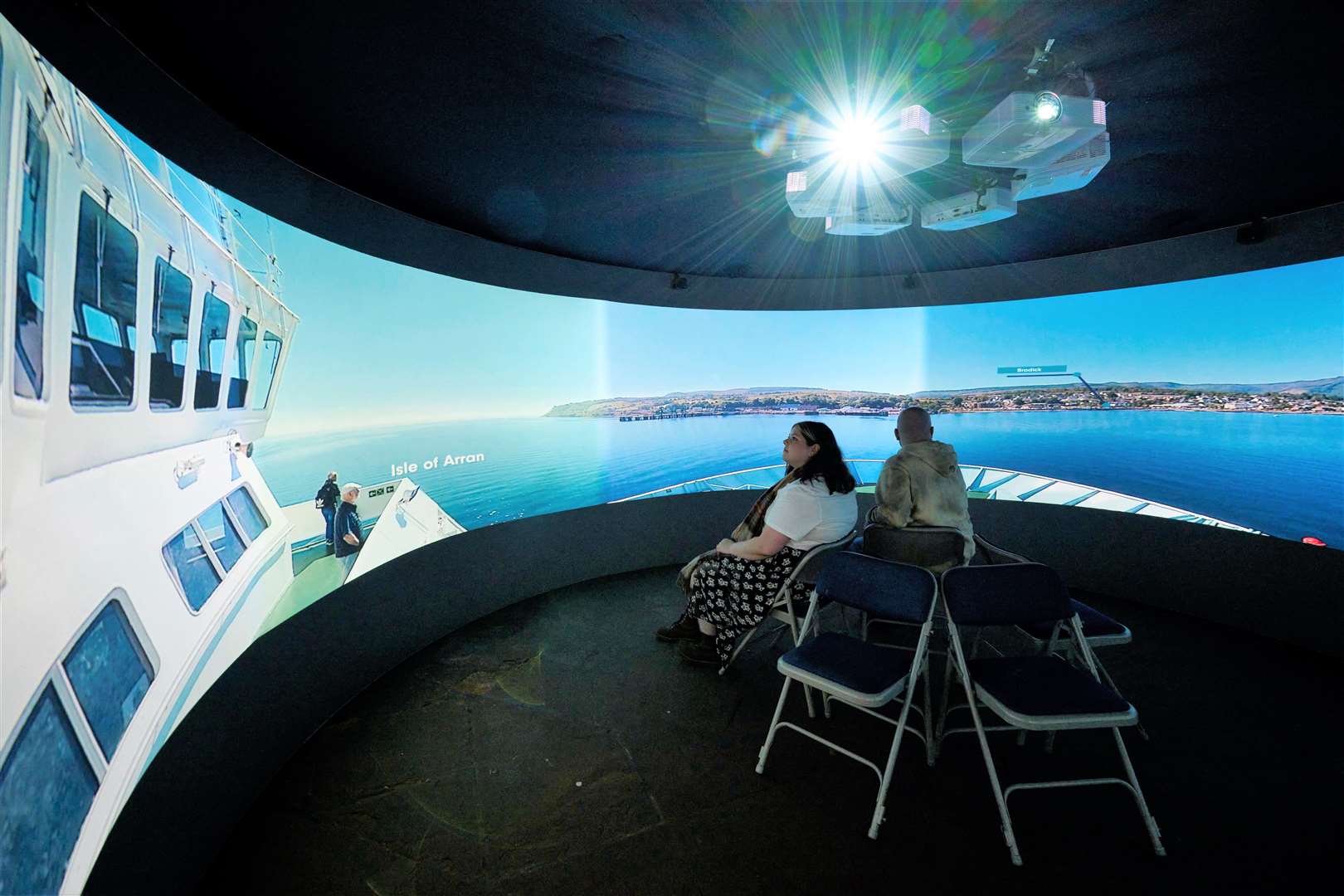 Interior of the immersive pod. Picture: Ewen Weatherspoon
