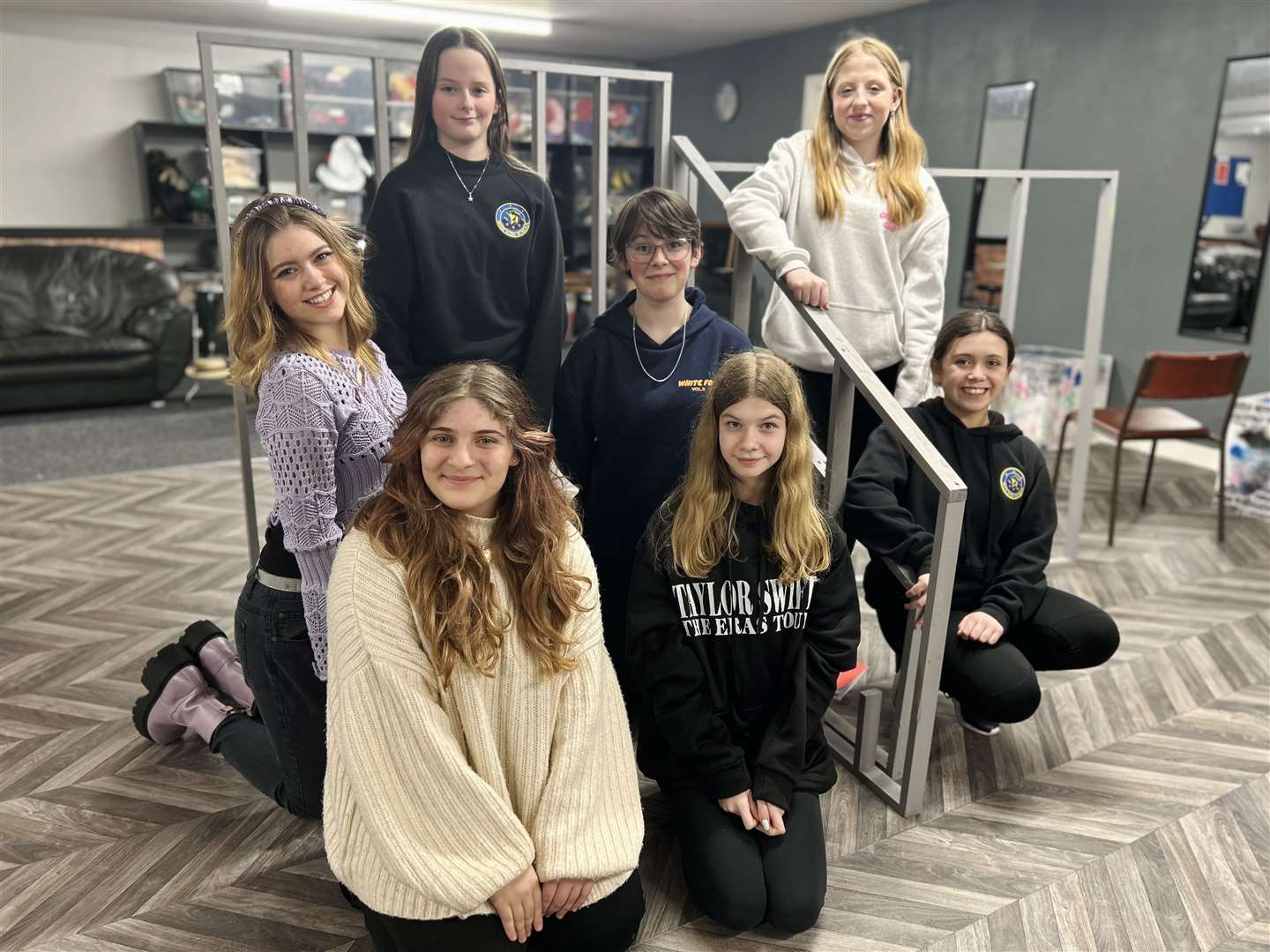 Junior cast members who are competing for Wick Players in the youth section of the SCDA one-act festival.