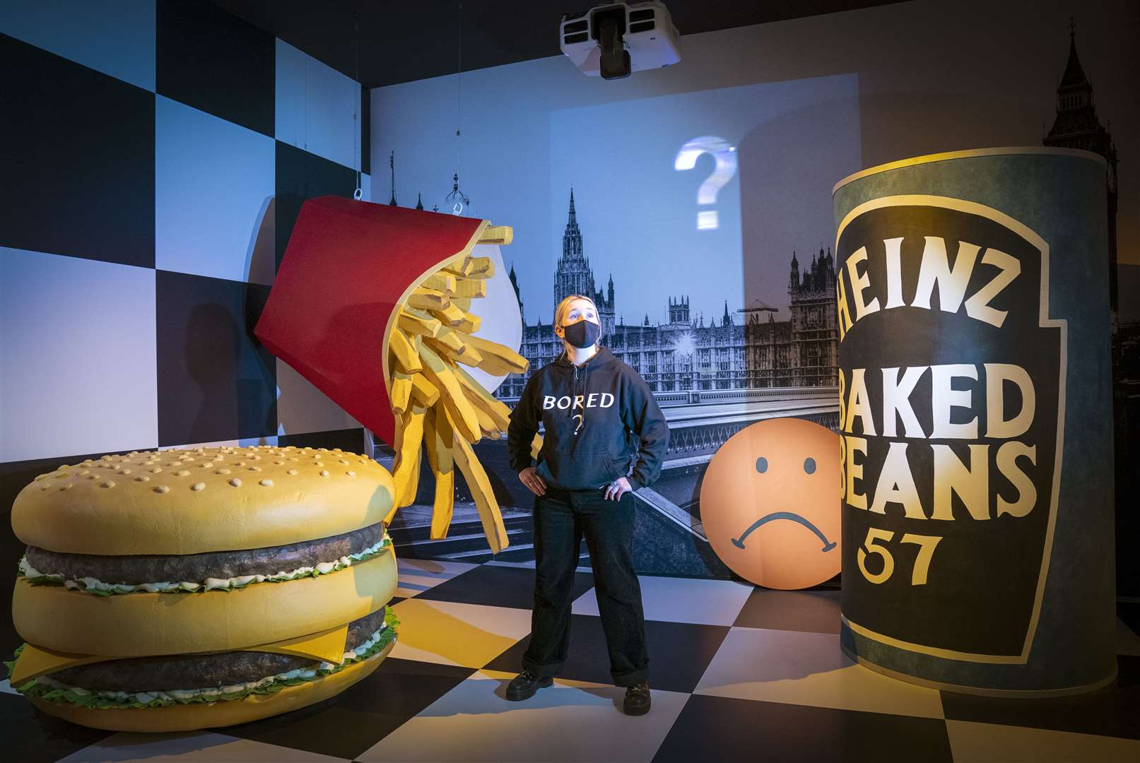 The V&A at Dundee was the scene for an oversize pop art display as part of a collaboration between dancer Michael Clark and rock band The Fall in March (Jane Barlow/PA)