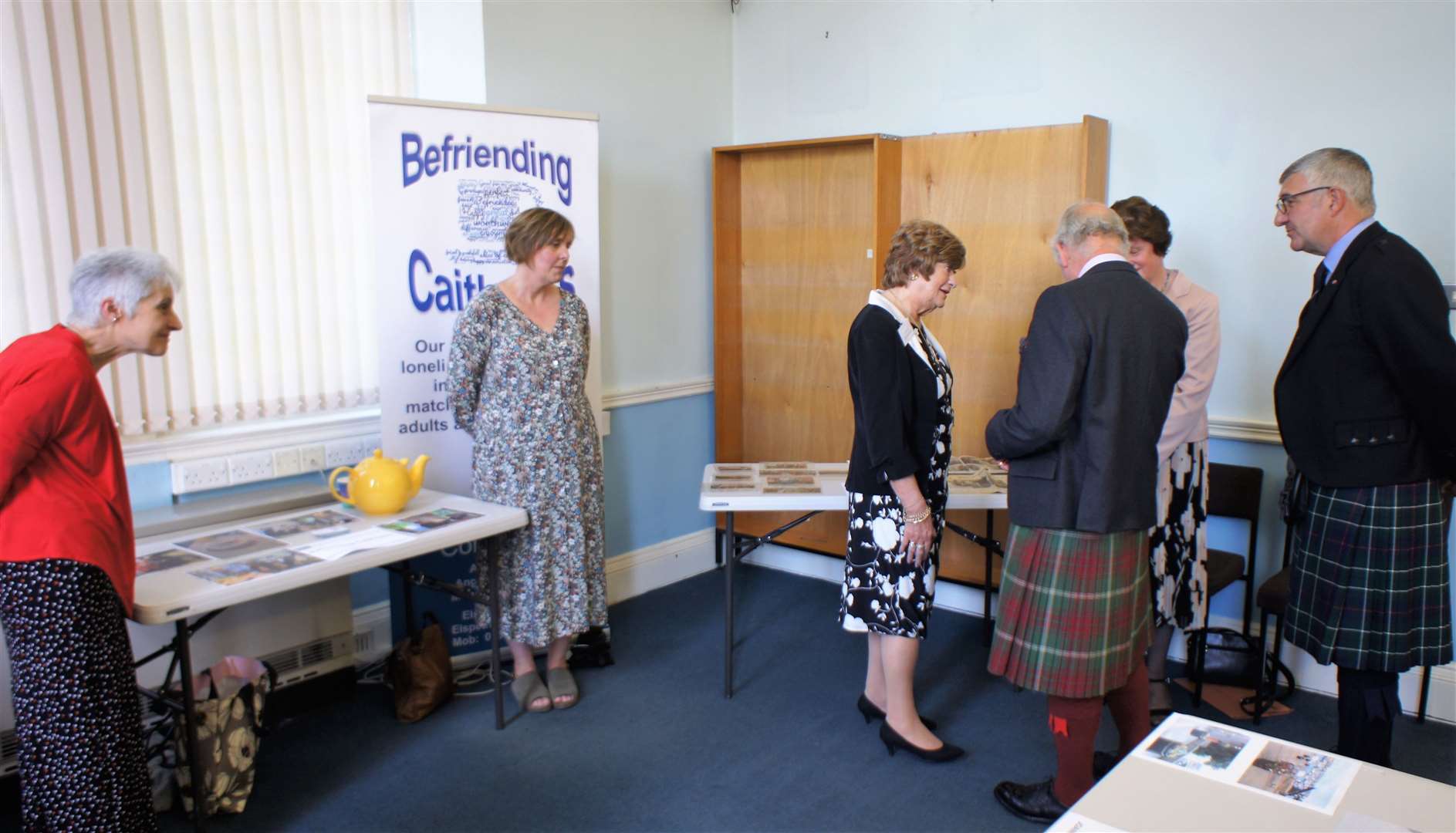 HRH visited Caithness Foodbank on Friday afternoon and spoke to various community and volunteer groups. Picture: DGS