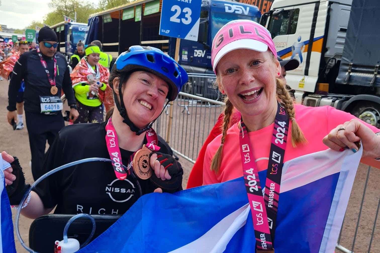 Woman with cerebral palsy makes history at London Marathon