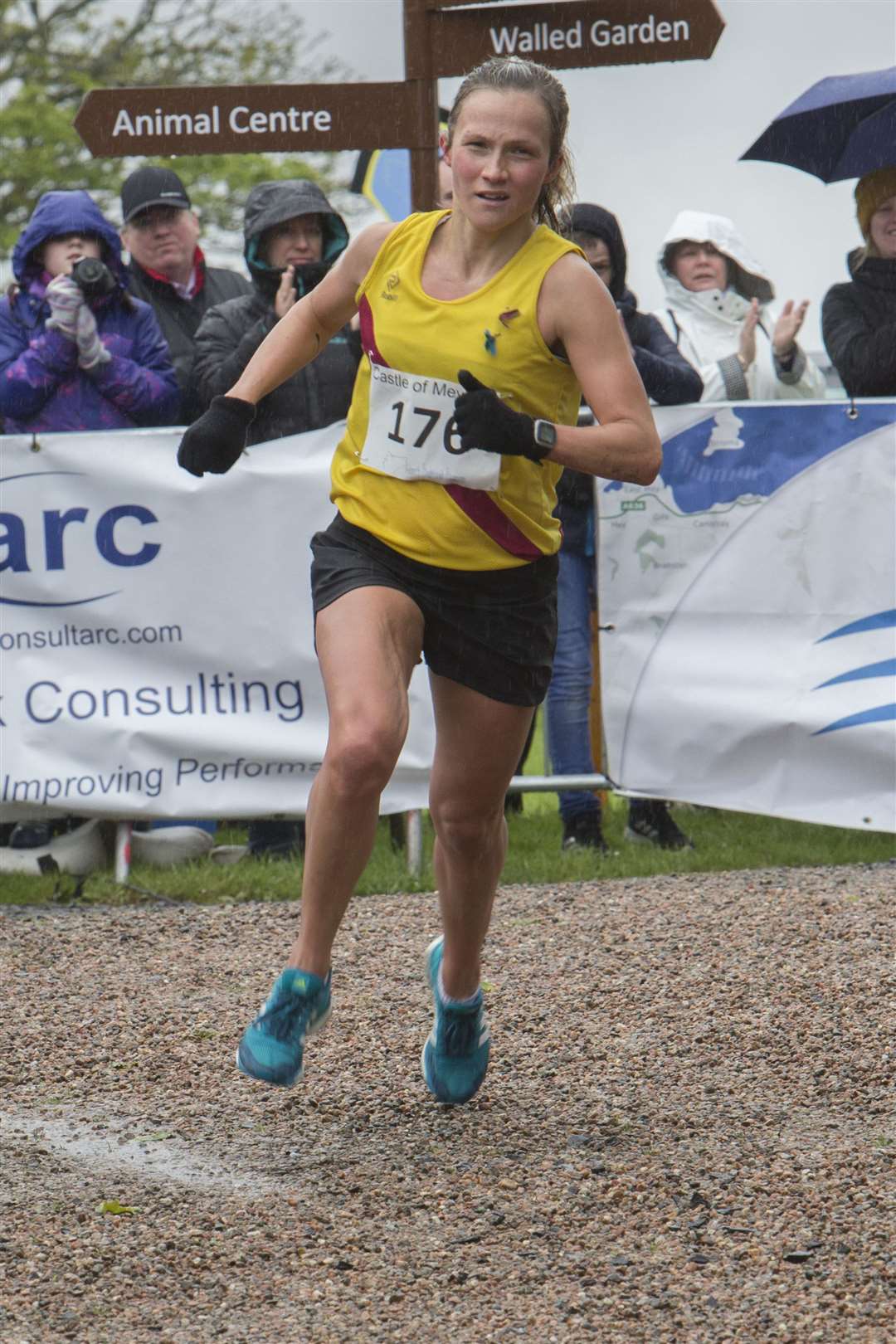 Inverness Harriers’ Jenny Bannerman became the first woman to win the overall title at the Mey 10k after leading from the start, also beating her own record. Picture: Robert MacDonald / Northern Studios