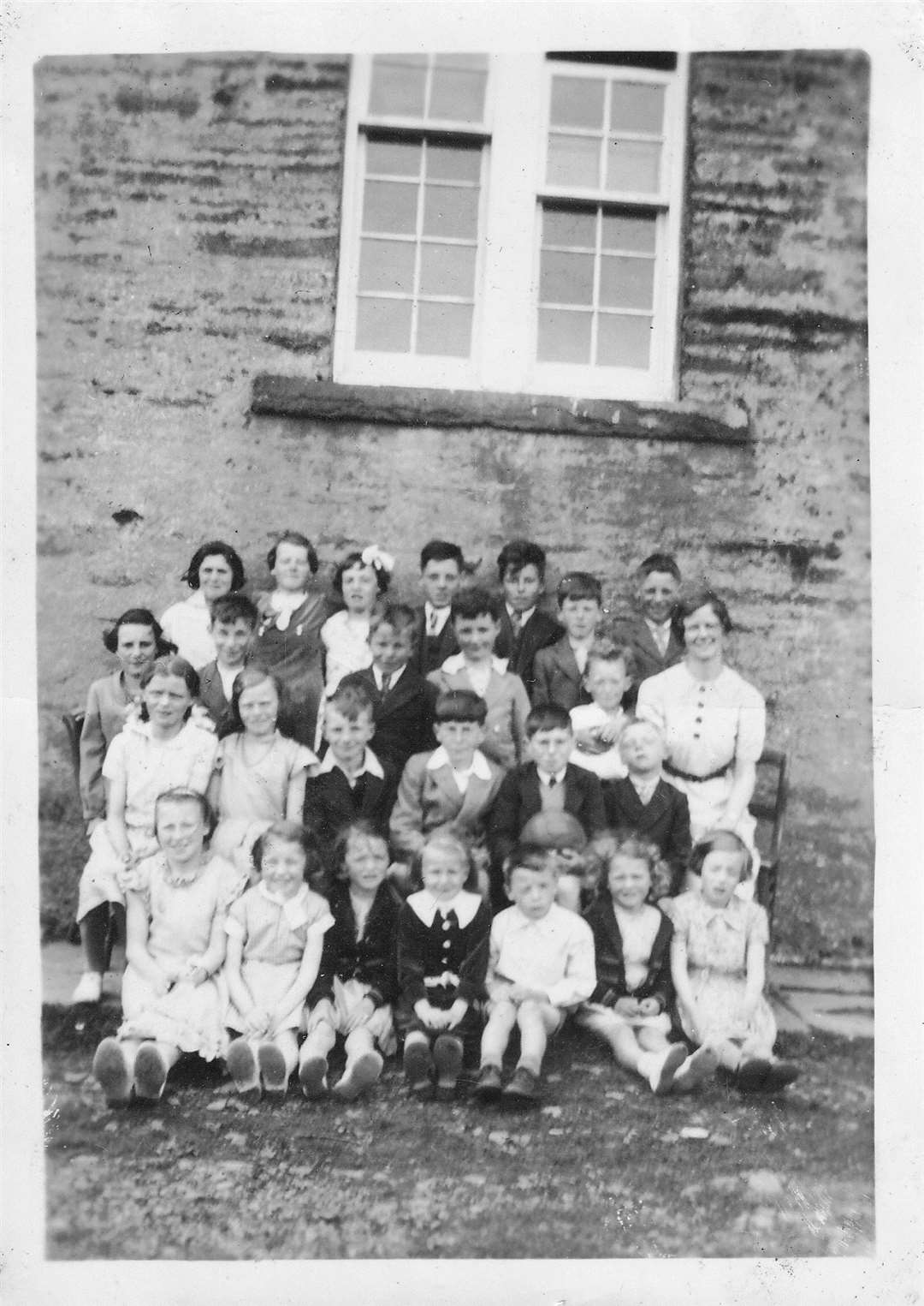 Miss Munro and her pupils at Scotscalder. The school closed in 1962, one of many rural schools that had to shut their doors as their catchments dwindled and transport improved. (Linda Munro)