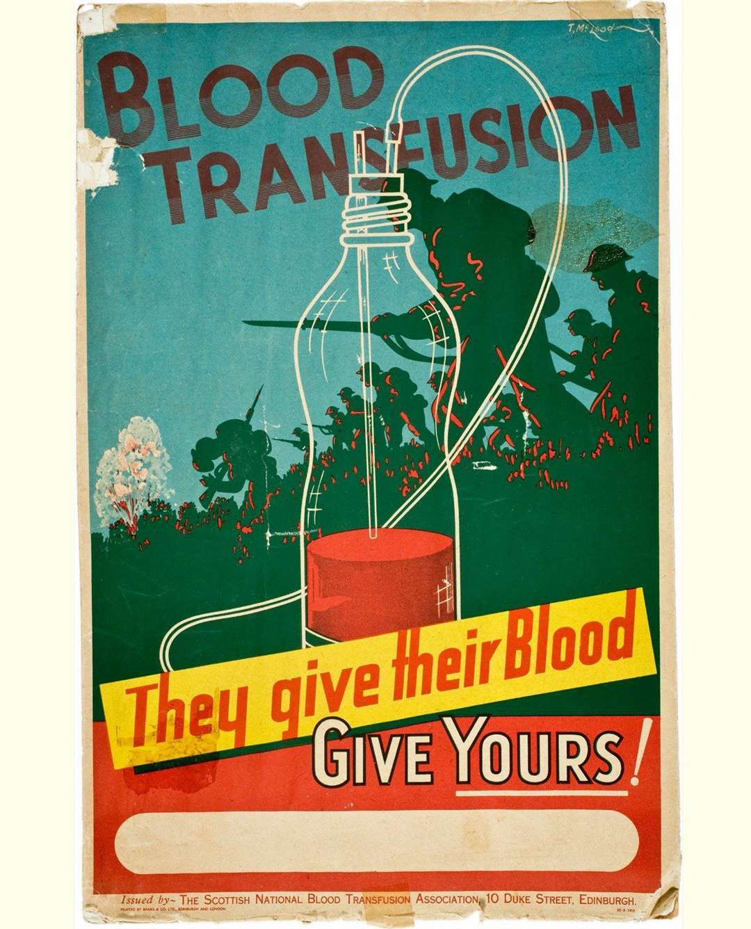 Encouraging people to give during World War II.