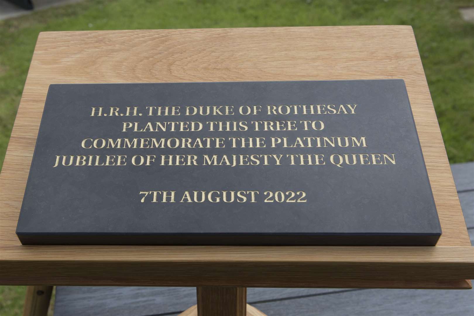The plaque that will be placed at the foot of the rowan tree. Picture: Robert MacDonald/Northern Studios