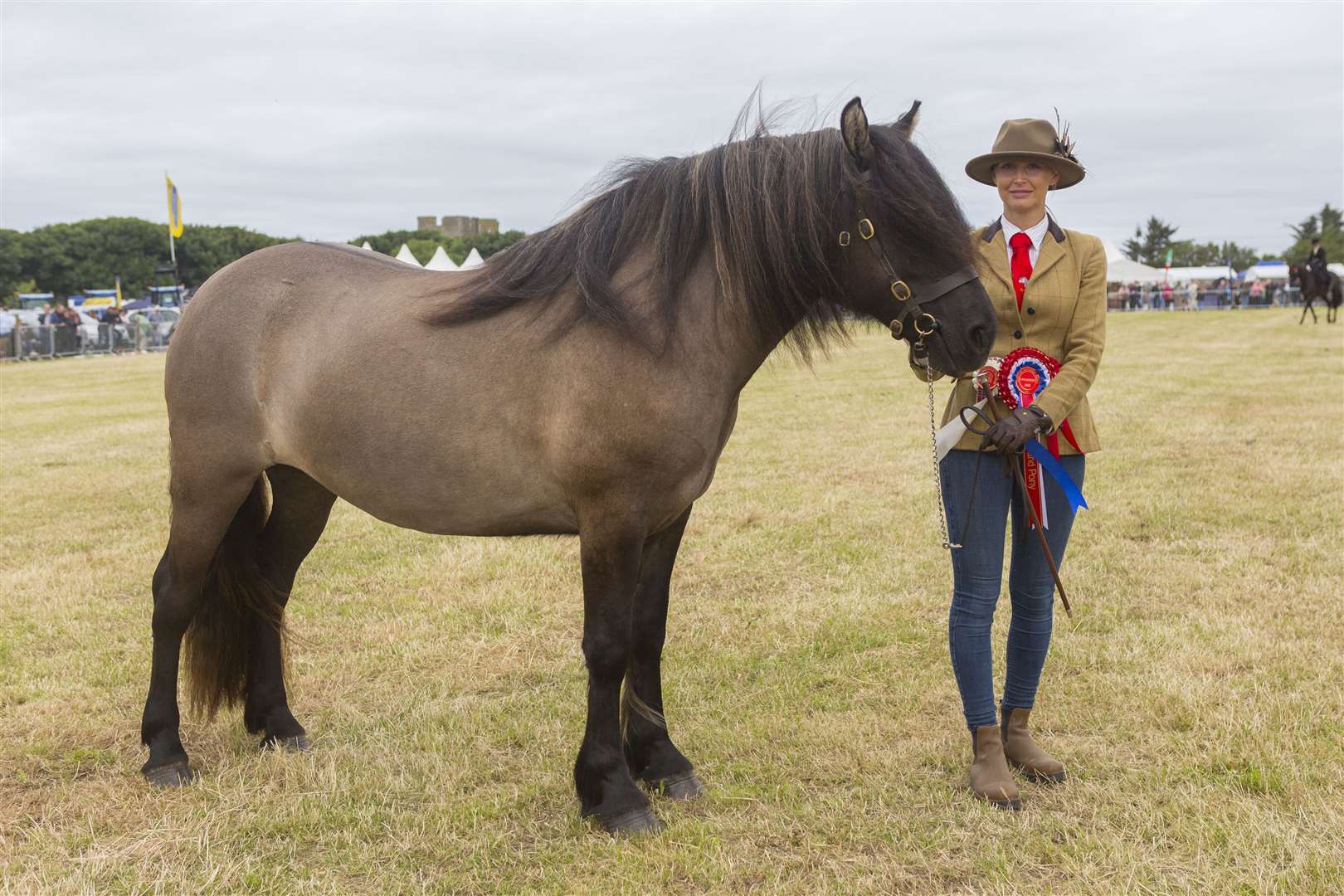 Jade Baikie, Dorrery Farm, with her Highland pony champion, Zelda of Carlung, a two-year-old filly by Glendale Guardsman. Picture: Robert MacDonald / Northern Studios