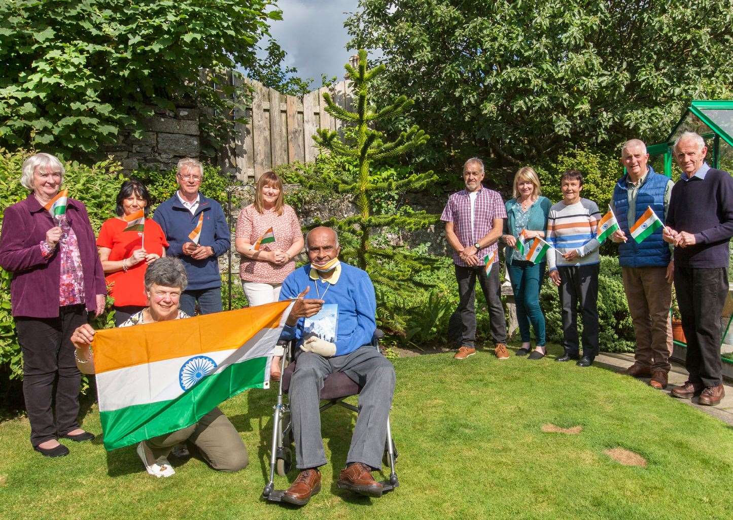 Pradip Datta marked India Independence Day in 2021 with a garden party for friends at his home in Wick. Picture: Robert MacDonald / Northern Studios