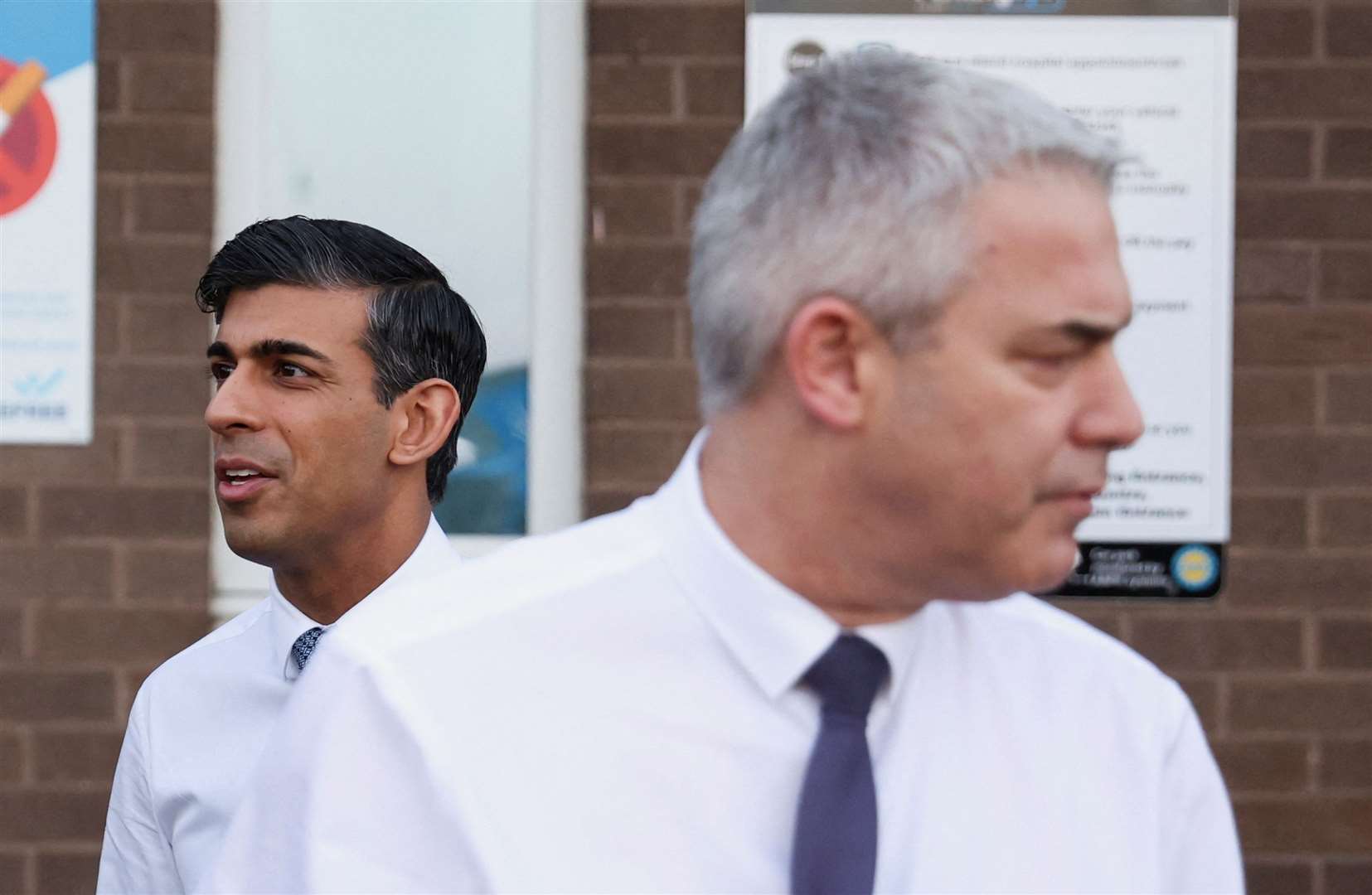 Prime Minister Rishi Sunak (left) with Secretary of State for Health Steve Barclay during a hospital visit earlier this year (Phil Noble/PA)