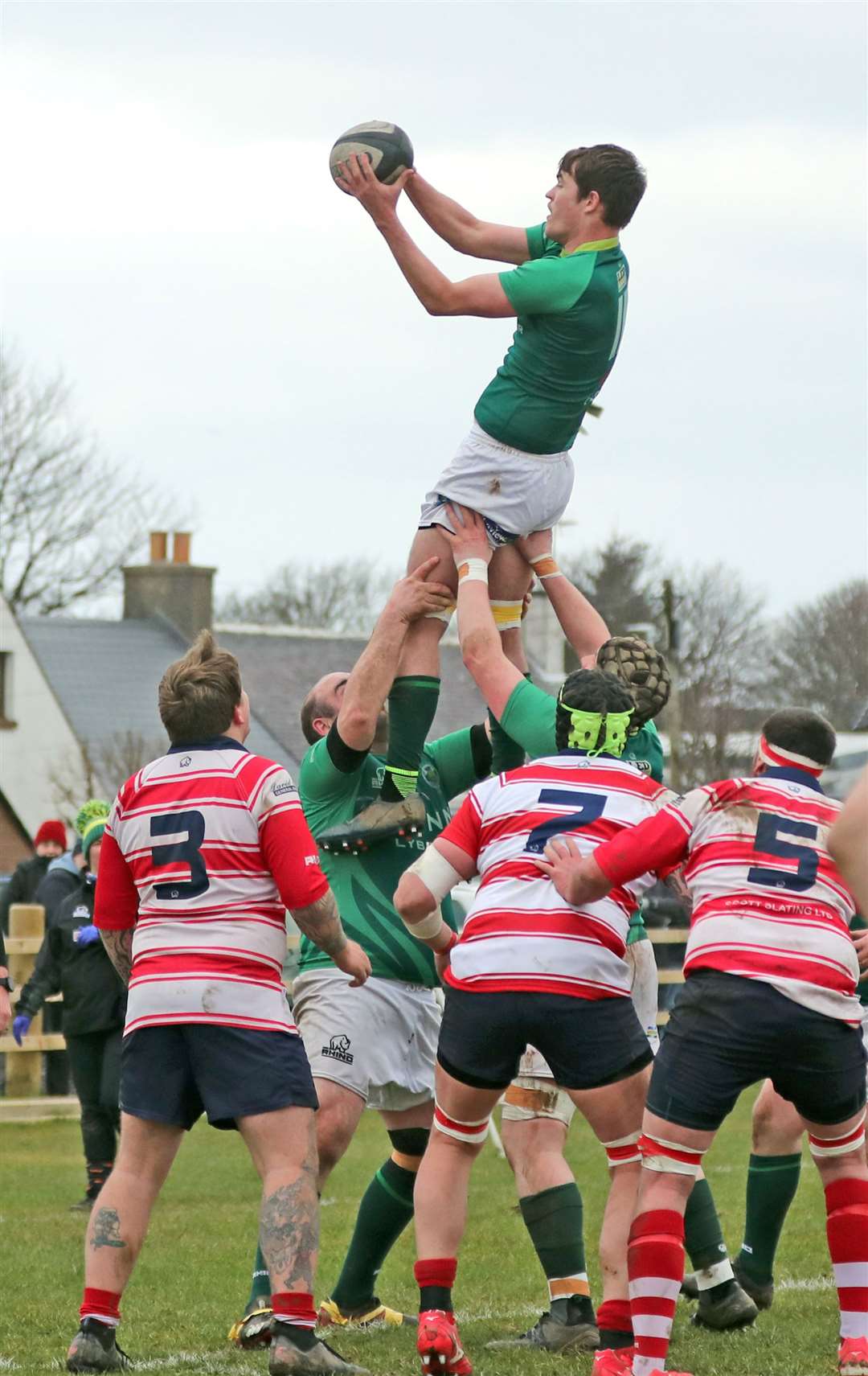 Max Kennedy wins a lineout for the Greens. Picture: James Gunn
