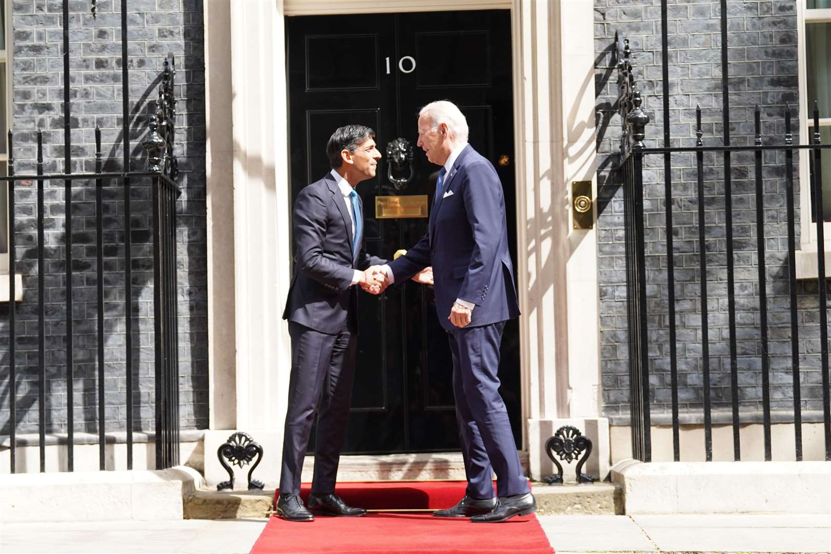 The meeting between Prime Minister Rishi Sunak and US President Joe Biden is their fifth in as many months (Stefan Rousseau/PA)