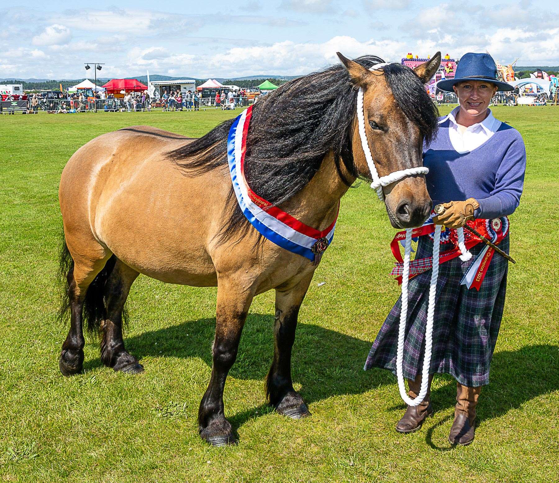Champion Native Horses Classes: Highland Pony Grace of Alltnacailleach with Ashleigh Campbell.