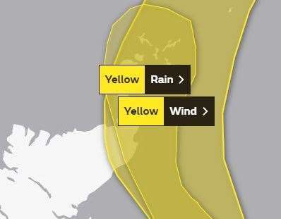 Met office map for Sunday.