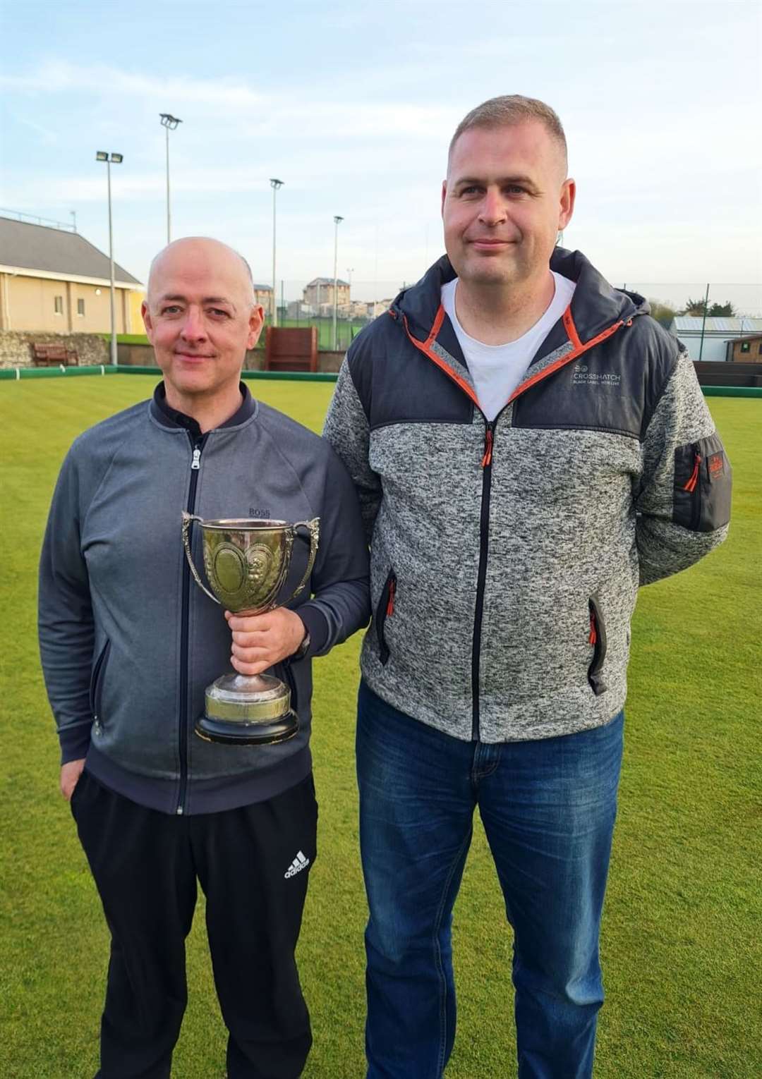 Allan Cup winner Alec Mackay and runner-up John McGill.