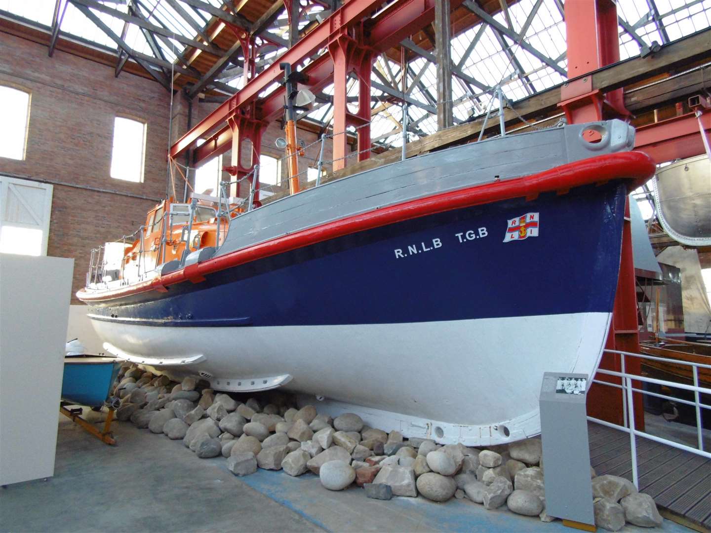 RNLI TGB was salvaged and refurbished. In the late 1970s the RNLI converted all their boats to self-righting. In the case of the Watson 47 most of the boats were fitted with an airbag on the rear cabin deigned to inflate if the boat heeled beyond 100 degrees. TGB was stationed in Ireland before retiring from service in 1979, and was loaned to the Scottish Maritime Museum in Ayr. Picture: RNLI