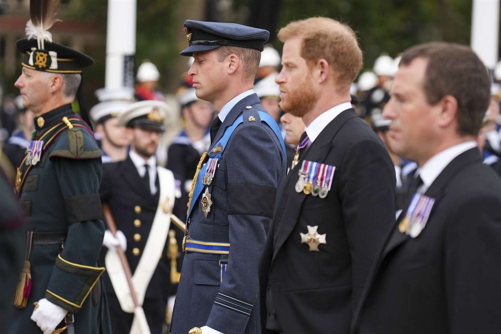 William and Harry at the Queen’s funeral (PA)